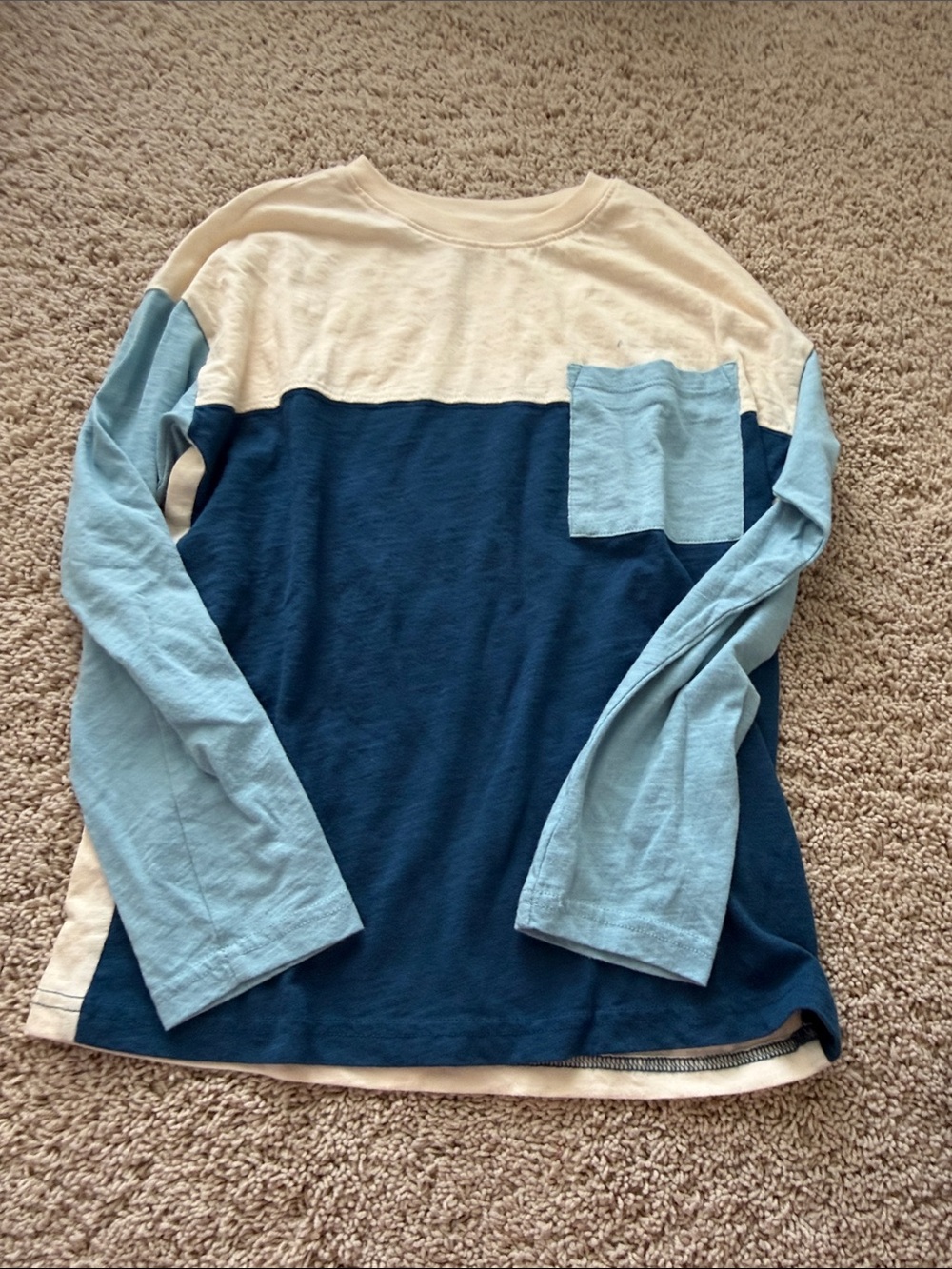 2 Cat & Jack/Jumping Bean Long-Sleeve Tees - Bear Goggles and blue block size 8 - Picture 4 of 5